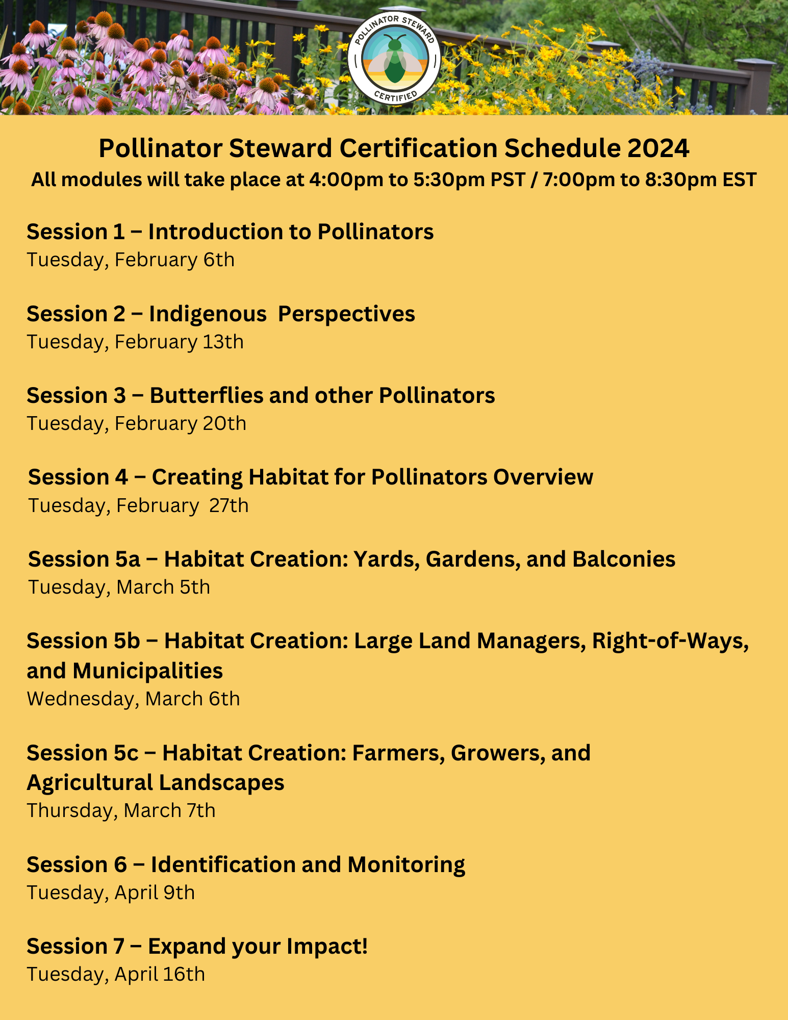 Pollinator Steward Certification